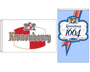 Bière Kronenbourg drapeau flag beer 3x5ft or 2x3ft/90x150cm or 60x90cm - Imagen 1 de 6