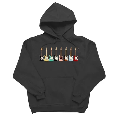 Guitarras Stratocaster Sudadera con Capucha 8 Fender Guitarrista Clásico Música Rock Talla a 3XL Foto 1 de 4
