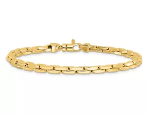 Mens 14K Yellow Gold Fancy Link Bracelet (8.25 Inches) - Picture 1 of 5