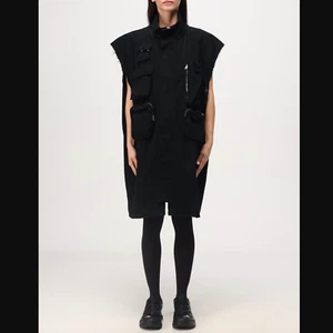 $1165 NWT MM6 Maison Margiella Midi Cotton Zip Up Pocket Dress size FR 42/10 - Picture 1 of 16