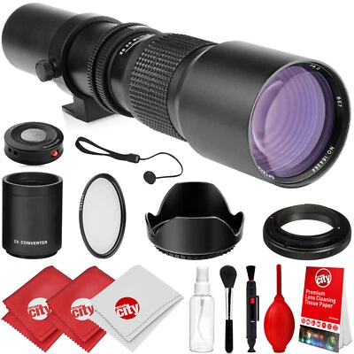 Opteka 500mm f8 Super Telephoto Lens for Canon EF Mount EOS DSLR Cameras - Image 1 of 4