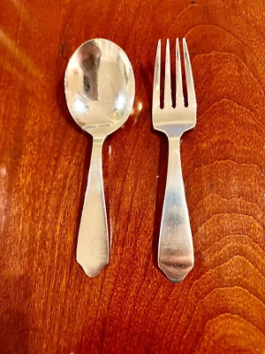 RARO, RW&S, Wallace, esterlina, patrón 100, punta de vieira, juego de bebé aprox. 1900 Foto 1 de 3