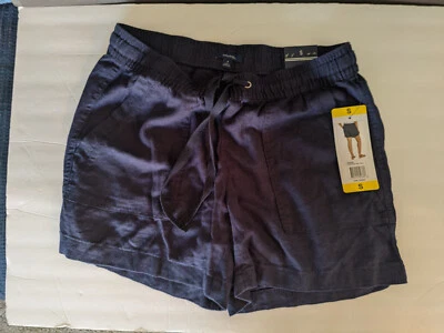 Pantalón corto para mujer Nautica mezcla de lino azul marino mar talla pequeña (S) nuevo con etiquetas Foto 1 de 4