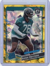 Anton Harrison 2023 Donruss Rated Rookie Gold Optic Prizm Jaguars 03/10 RC #347