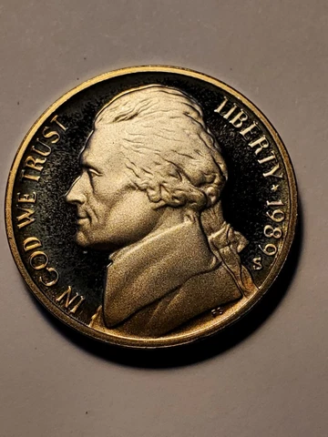 1989S Jefferson Nickel from U.S. Mint Proof Set Cover