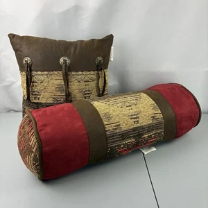 HiEnd Accents Set of Two Decorative Pillows with Southwestern Cowboy Pattern - Bild 1 von 14