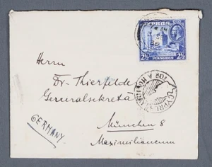 MayfairStamps Cyprus 1936 to Munchen Germany Polossi Castle Cover aau_85517 - Picture 1 of 2