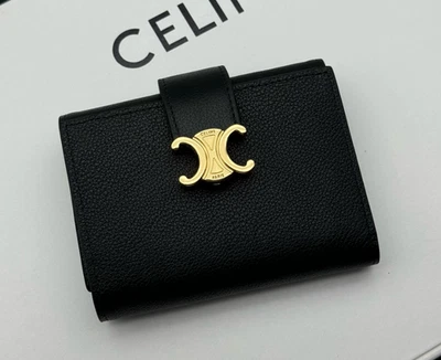 Cartera plegable pequeña Celine Triomphe - Cuero - Tamaño: 10,5×8×2 cm Foto 1 de 4