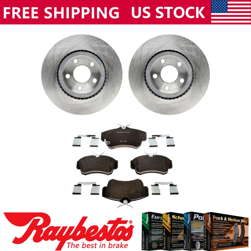 Juego de rotores de freno delanteros + pastillas de freno metálicas para Chrysler PT Cruiser 2001-2010 Foto 1 de 4