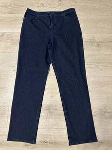 Gloria Vanderbilt Amanda Jeans Gr. Missy 16 Dark Wash Blau Stretch Denim  - Bild 1 von 6