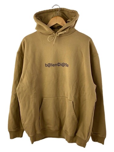 Felpa con cappuccio BALENCIAGA LS logo simbolico S cotone cammello 570811 TIV51 usata