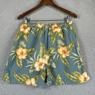 Tommy Bahama Bañador Para Hombres L Azul Paradise Nation Hawaiian Board Shorts Foto 1 de 4