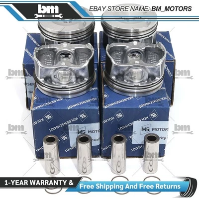 4x Pistons Rings Set Oversize 83.01 +0.5mm Pins Φ21mm FOR 2.0T Audi A4 A5 VW GTI - Image 1 of 4