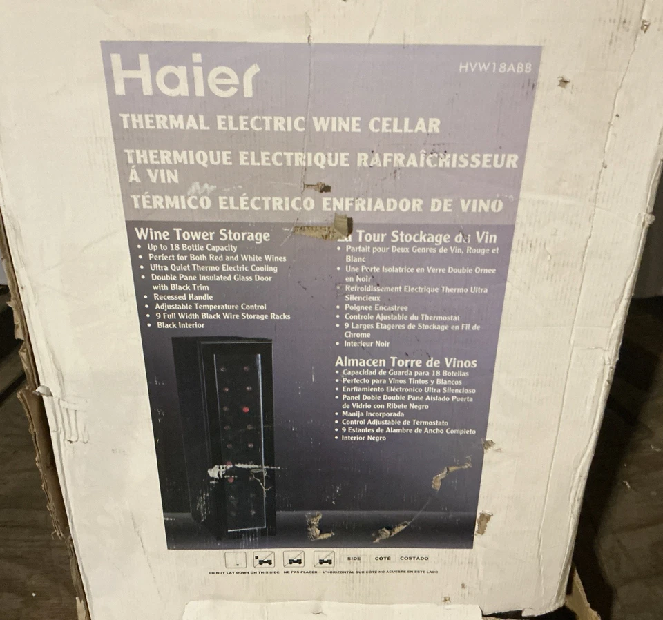 Bodega Haier 18 botellas modelo #HVW18ABB - negra Foto 1 de 4