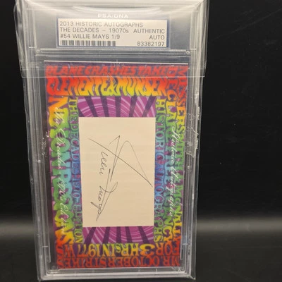 Autógrafos históricos 2013 The Decades años 70 auténtico automático #54 Willie Mays Foto 1 de 4