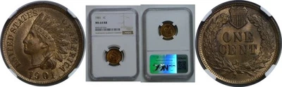 1901 1C Indian Head Cent NGC MS-64 RB - Image 1 of 3
