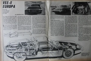 Original 1969 Autocar mag Driving Report: V8 LOTUS EUROPA GKN - Imagen 1 de 1