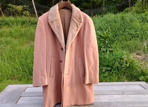 VINTAGE ZERO KING CAR SALESMAN RETRO BROWN WOOL COAT Mens 40 Brown Made in USA - Picture 1 of 20