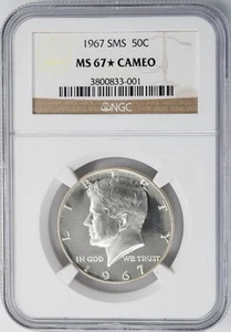 1967 SMS Kennedy Half 50c MS67* Cameo NGC 949421-8 - Picture 1 of 4