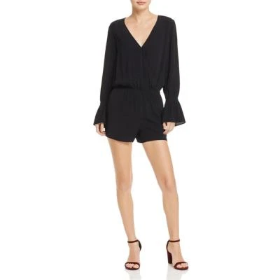 Ella Moss Womens Romper Black Long Sleeve Night Out Party Florica Romper XS $188 - Image 1 of 4