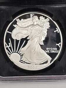 2006-W American Silver Eagle Proof Ultra Cameo NGC PF69 Black label - Picture 1 of 3
