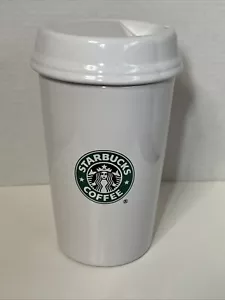 Taza grande Starbucks 2000 barista de cerámica para llevar bote/tarro de galletas con tapa sellada - Imagen 1 de 13