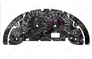 Vauxhall Corsa C Petrol Forged Carbon Dial Cards 8 Colours Gauges - Picture 1 of 8