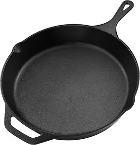 10in Cast Iron Skillet Openfire Camping Pre-seasoned Cookware Heavy Pan 26cm - Picture 1 of 8