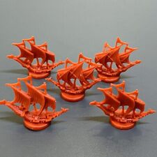 5 SZTUK Red Sails Ship Miniatures War of the Ring Gra planszowa Deluxe Wargaming TRPG