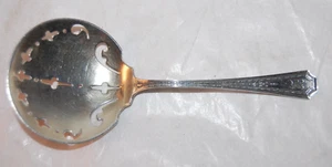 Fairfax Durgin Sterling Silver Pierced Bowl Bon Bon Candy Nut Spoon - Picture 1 of 4