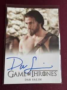 Game of Thrones Iron Anniversary S2,  Dar Salim (Full Bleed)  Autograph Card