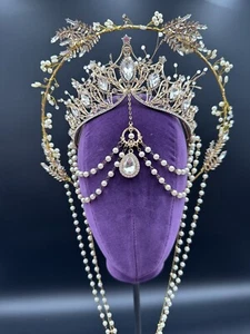 Halo Crown Mary Goddess Headband For Halloween Costume - Picture 1 of 21
