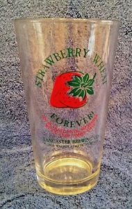 LANCASTER ~ "Strawberry Wheat Forever" Pint Glass >Collector - HomeBar - ManCave - Picture 1 of 5