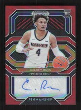 Colbey Ross /199 2021 Prizm Draft Picks  College Penmanship Prizms Red #CP-CRO
