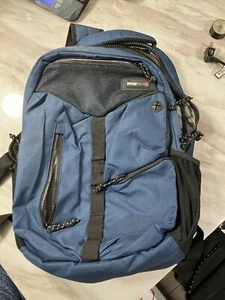 Swiss Tech Backpack Navy Blue Backpack School Bag Hiking 18 X 12.5 X 5 - Picture 1 of 7