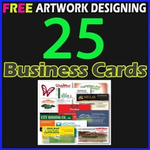 FREE DESIGN Custom Full Color Business Cards 25 Cards - Picture 1 of 1