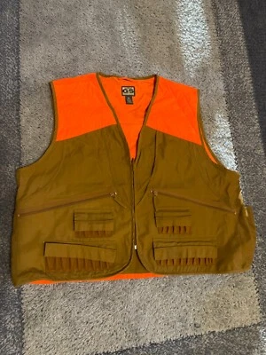 Gander Mountain Guide Series Men's Blaze Orange Tan Hunting Vest-Size XL - Image 1 of 4