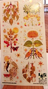 Stickii Stickerbogen - Botanische Blumen - 3,5 x 6,5 Bogen - Bild 1 von 4