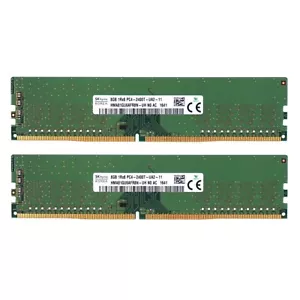Hynix DDR4 16GB (2X8GB) 2400MHz PC4-19200 1RX8 1.2V UDIMM Desktop Memory Ram - Picture 1 of 5