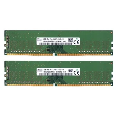 Hynix DDR4 16GB (2X8GB) 2400MHz PC4-19200 1RX8 1.2V UDIMM Desktop Memory Ram - Image 1 of 4