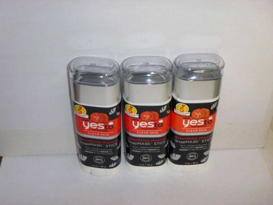 (Paquete de 3) SÍ a los tomates piel clara desintoxicante carbón SnapMask Stick 2 oz cada uno Foto 1 de 1