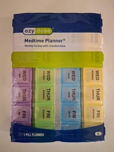 Weekly 4X/Day with Rounded Base Medtime Planner, Large, 1 Count - Picture 1 of 2