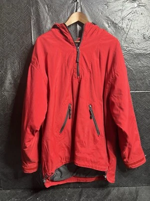 Мужская большой разрыв пальто красный пуловер флисовая подкладка - Изображение 1 из 3