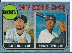 Dahl / Tapia 2017 Topps Heritage Rookie Stars Blue Chrome Refractor #ed / 68 - Picture 1 of 2