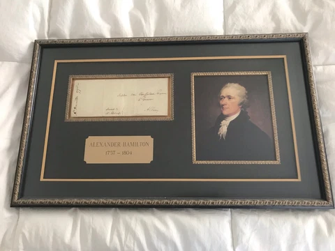 Alexander Hamilton Autograph Envelope Signed and Framed Cover