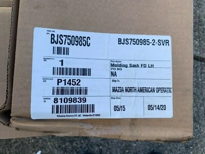 NUEVO MAZDA OEM 14-18 3 puertas delanteras-moldura superior izquierda BJS750985C!!!!! Foto 1 de 2