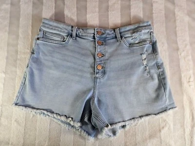 Womens LC LAUREN CONRAD 4" Cutoff High-Waisted Light Wash  Jean Shorts Size 16   - Image 1 of 4