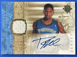 2005-06 Ultimate Collection Patch Auto Rashad McCants RC Rookie 37/75 #155 - Picture 1 of 3