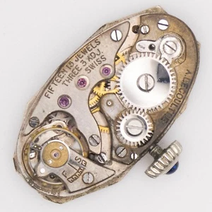 Reloj de pulsera vintage Lecoultre 26,4 x 14,3 x 5 mm 15 joyas movimiento, mantiene el tiempo - Imagen 1 de 4