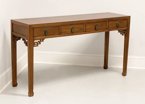 20th Century Asian Style Chinese Elm Console Sofa Table Cover